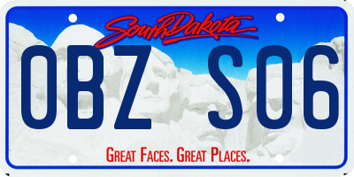 SD license plate 0BZS06