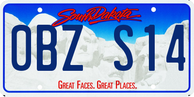 SD license plate 0BZS14