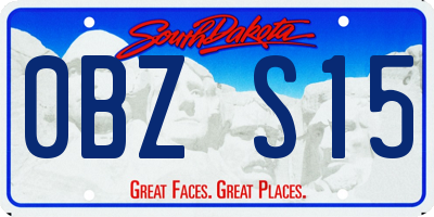 SD license plate 0BZS15