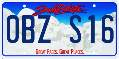SD license plate 0BZS16