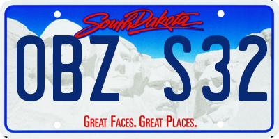 SD license plate 0BZS32
