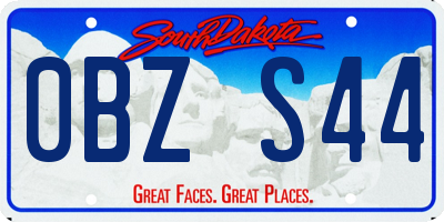 SD license plate 0BZS44