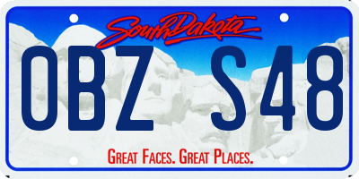 SD license plate 0BZS48