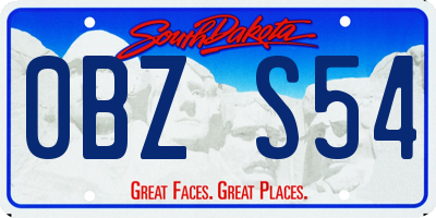 SD license plate 0BZS54