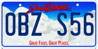 SD license plate 0BZS56