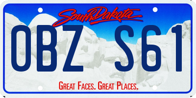 SD license plate 0BZS61