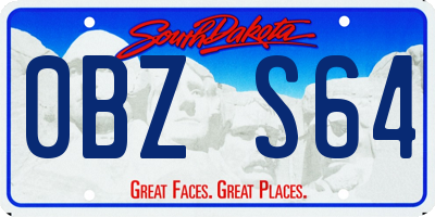 SD license plate 0BZS64