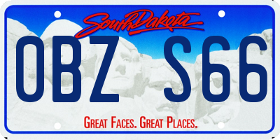 SD license plate 0BZS66