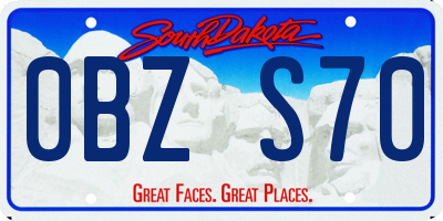 SD license plate 0BZS70