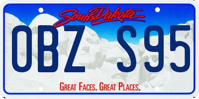 SD license plate 0BZS95