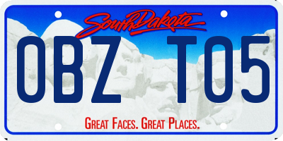 SD license plate 0BZT05