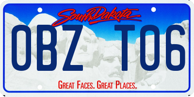 SD license plate 0BZT06