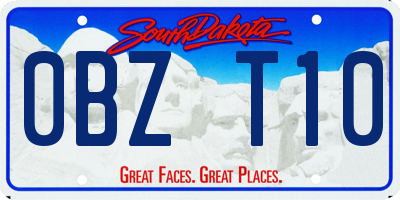SD license plate 0BZT10
