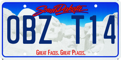 SD license plate 0BZT14