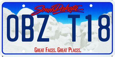 SD license plate 0BZT18