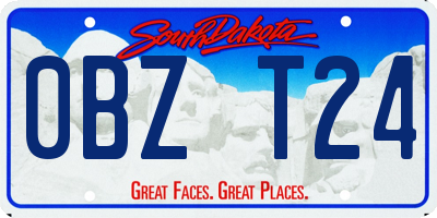 SD license plate 0BZT24