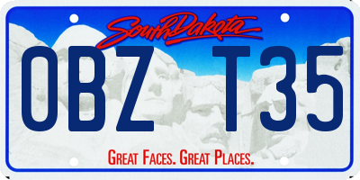 SD license plate 0BZT35