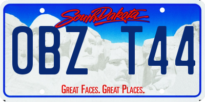 SD license plate 0BZT44