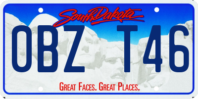 SD license plate 0BZT46