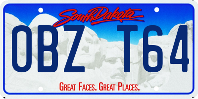 SD license plate 0BZT64