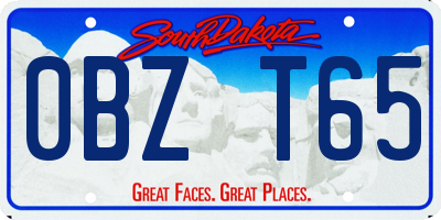 SD license plate 0BZT65