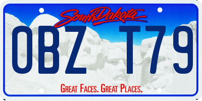 SD license plate 0BZT79