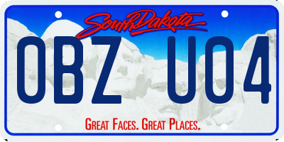 SD license plate 0BZU04