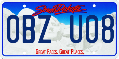 SD license plate 0BZU08