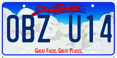 SD license plate 0BZU14