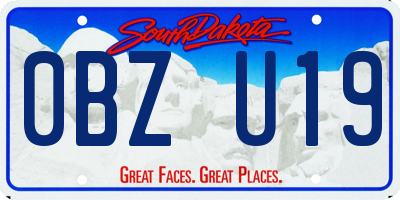 SD license plate 0BZU19