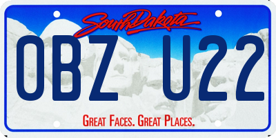 SD license plate 0BZU22