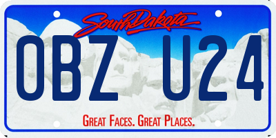 SD license plate 0BZU24