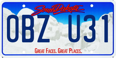 SD license plate 0BZU31