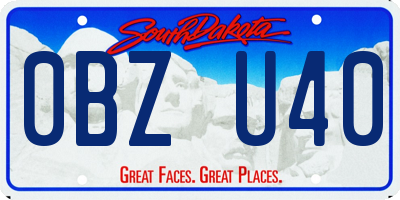 SD license plate 0BZU40