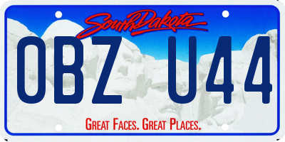 SD license plate 0BZU44