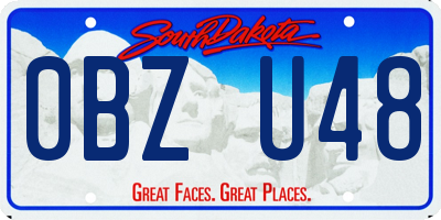 SD license plate 0BZU48