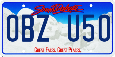 SD license plate 0BZU50