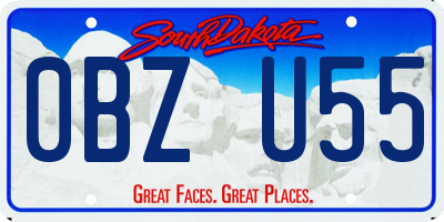 SD license plate 0BZU55
