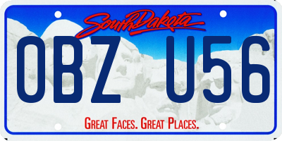 SD license plate 0BZU56
