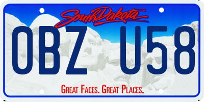 SD license plate 0BZU58