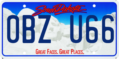 SD license plate 0BZU66