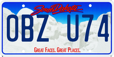 SD license plate 0BZU74