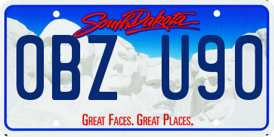 SD license plate 0BZU90