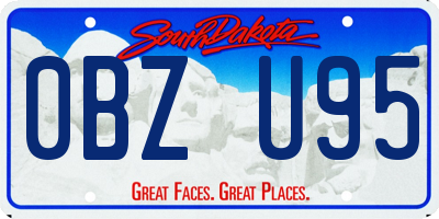 SD license plate 0BZU95