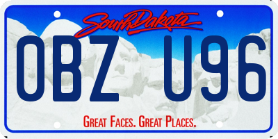 SD license plate 0BZU96