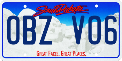 SD license plate 0BZV06