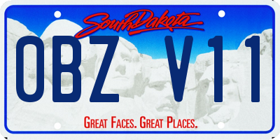 SD license plate 0BZV11