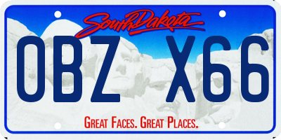 SD license plate 0BZX66