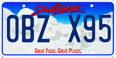 SD license plate 0BZX95