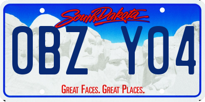 SD license plate 0BZY04